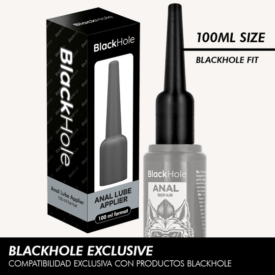 Applicateur de lubrifiant anal taille L — packaging et rendu du produit, format 100 ml