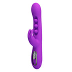 Vibrateur lapin Sabien violet vu de face en pied, écran LED affichant le niveau 49