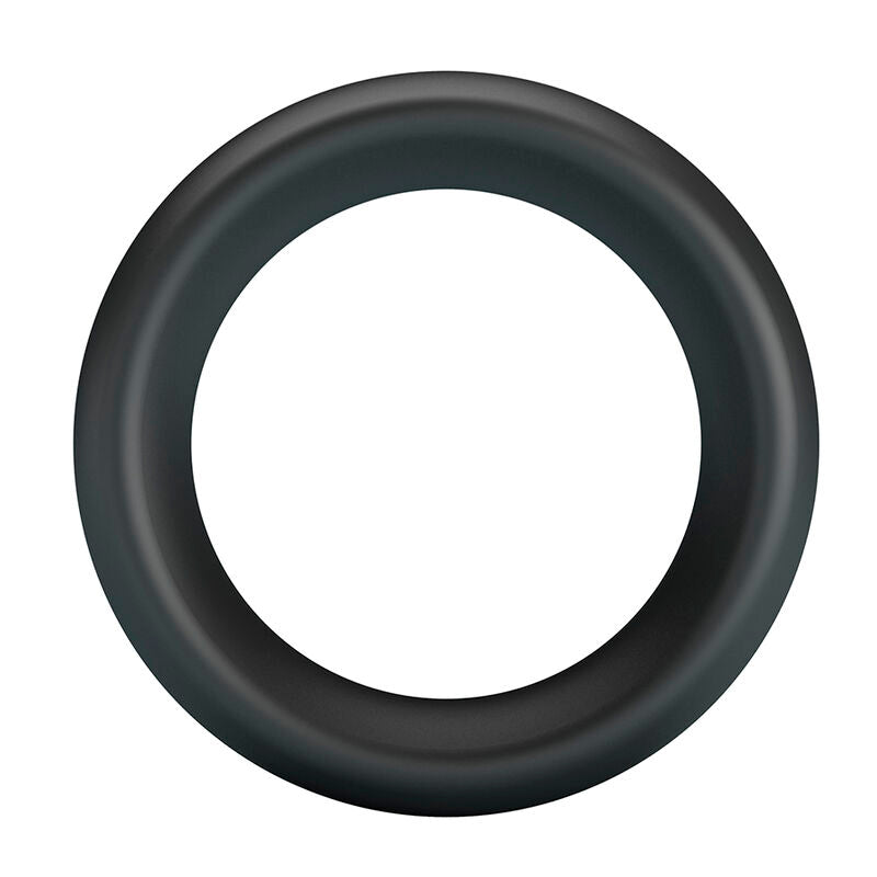 Anneau pénien Elio noir vu de face, forme torique classique et régulière