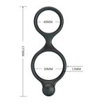 Schéma des dimensions de l'anneau double Florian : 137 mm de hauteur totale, anneaux de 40 et 50 mm de diamètre intérieur, 13 mm d'épaisseur