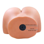 Masturbateur Julia XXL vu de face sur la base, bouton de commande légendé USB rechargeable et on/off mode button