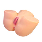Masturbateur Liora XXL vu de trois-quarts, gros plan sur l'entrée vaginale entre les fesses