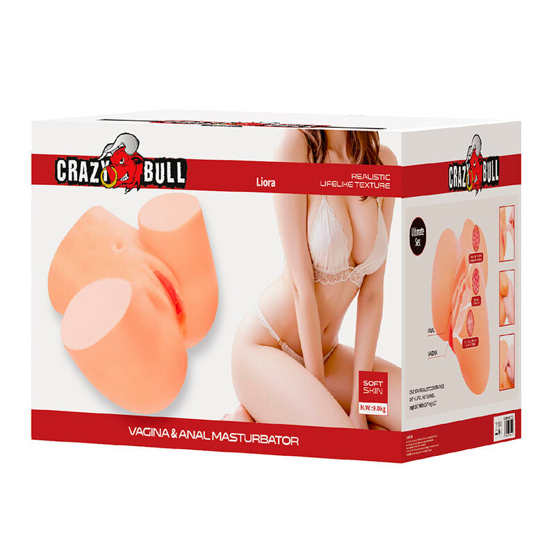 Emballage du masturbateur Crazy Bull Liora, mention Vagina & Anal Masturbator