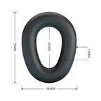 Schéma des dimensions de l'anneau Vesper : 75 mm de hauteur, 58 mm de largeur, 45 mm de diamètre intérieur, 15 mm d'épaisseur