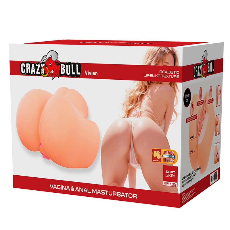 Emballage du masturbateur Crazy Bull Vivian, mention Vagina & Anal Masturbator