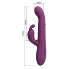 Schéma dimensionnel du vibrateur lapin Dee : 239 mm de hauteur totale, 140 mm de hampe insérable, 36 mm de diamètre à l'embout