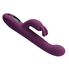 Vibrateur lapin Dee vu en diagonale, écran LED avec indicateur de batterie visible à la base