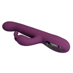 Vibrateur lapin Dee vu en diagonale sous un autre angle, écran de commande et forme incurvée de la tête visibles