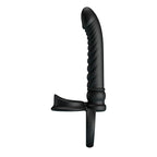Vibrateur anal Merritt vu de profil, collerette latérale et anneau de maintien vus de côté