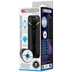 Emballage du masturbateur Aetolia Pretty Love, recto et tranche avec liste des fonctions multilingue et QR code