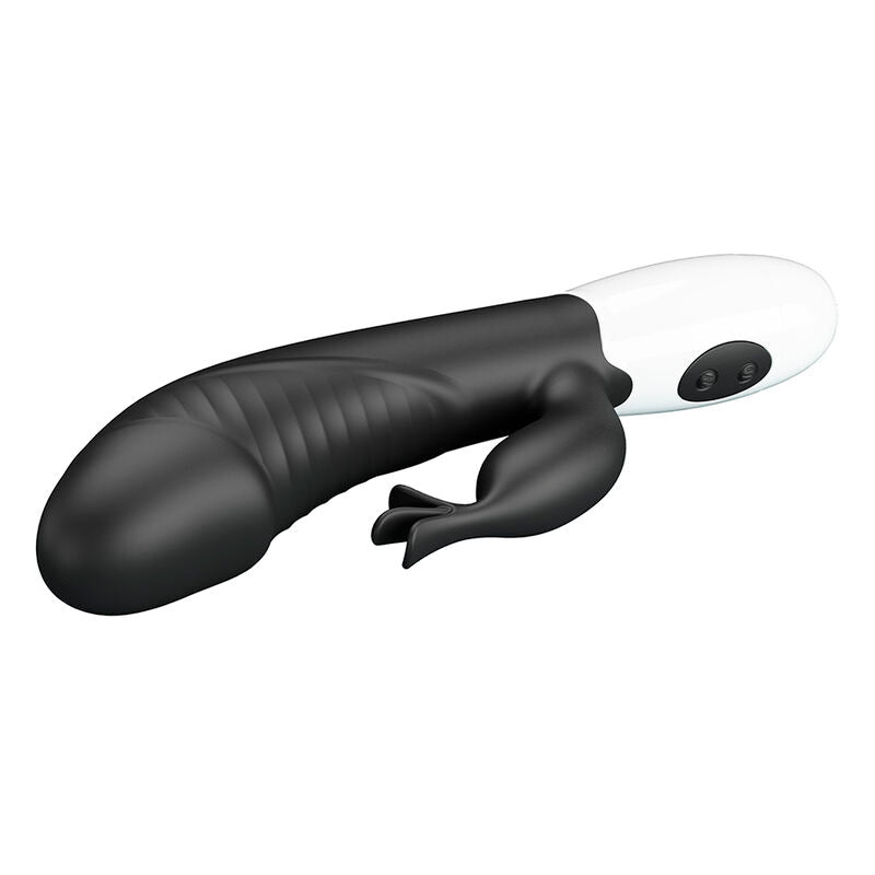 Vibrateur lapin Rasmussen, gros plan en diagonale sur le stimulateur externe en éventail