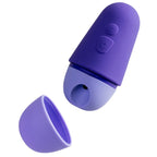 Stimulateur clitoridien rechargeable avec couvercle de prote — vue de profil