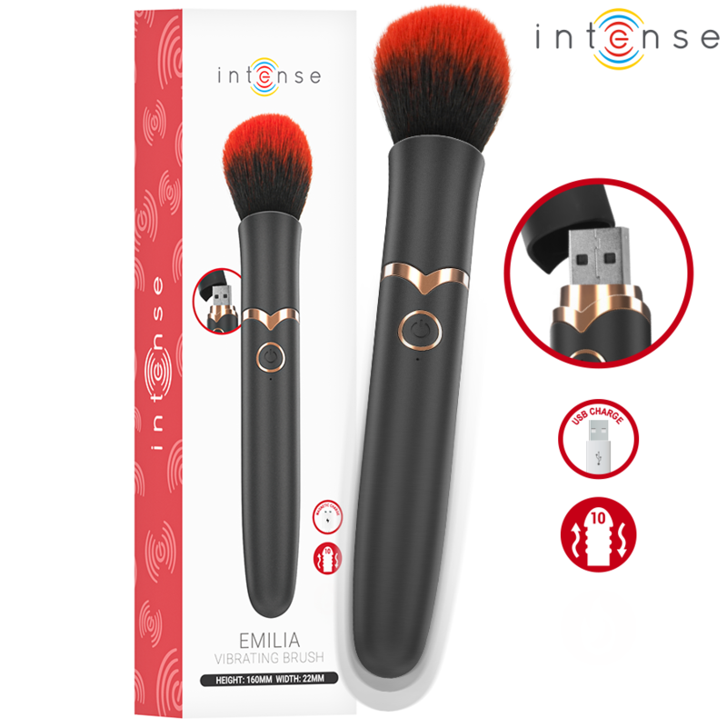 Vibromasseur brosse Emilia Intense silicone ABS — vue principale