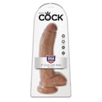 Emballage du godemichet King Cock 9 pouces avec testicules, fabriqué aux États-Unis