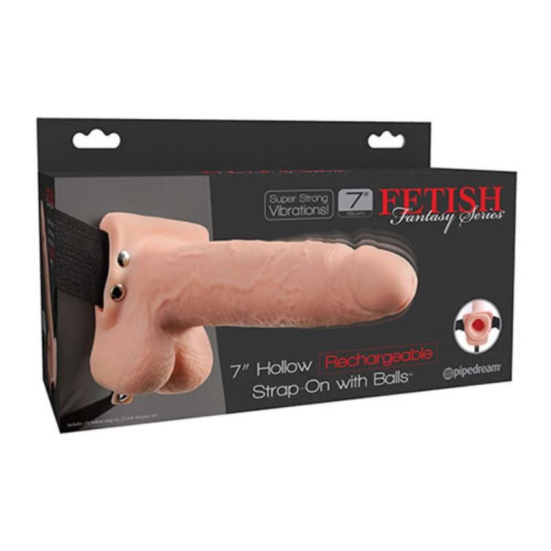 Boîte du gode ceinture creux Fetish Fantasy Series 7 pouces avec harnais, vue de face