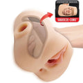 Vue en coupe du tunnel interne compressible Squeeze-Core du masturbateur PDX Plus Double Pounder
