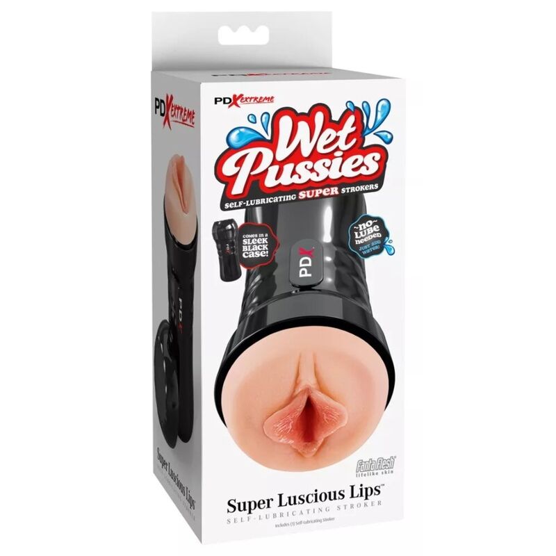 Boîte du masturbateur autolubrifiant PDX Extreme Wet Pussies Super Luscious Lips