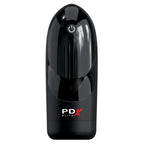 Masturbateur PDX Elite Hydrogasm noir vu de face, corps fermé et brillant