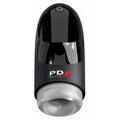 Masturbateur PDX Elite Hydrogasm noir, vue de face avec bouton marche/arrêt
