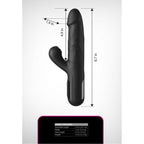 Infographie des dimensions du vibrateur lapin Fetish Fantasy Series Sonix : longueur totale 22 cm, diamètre 3,5 cm
