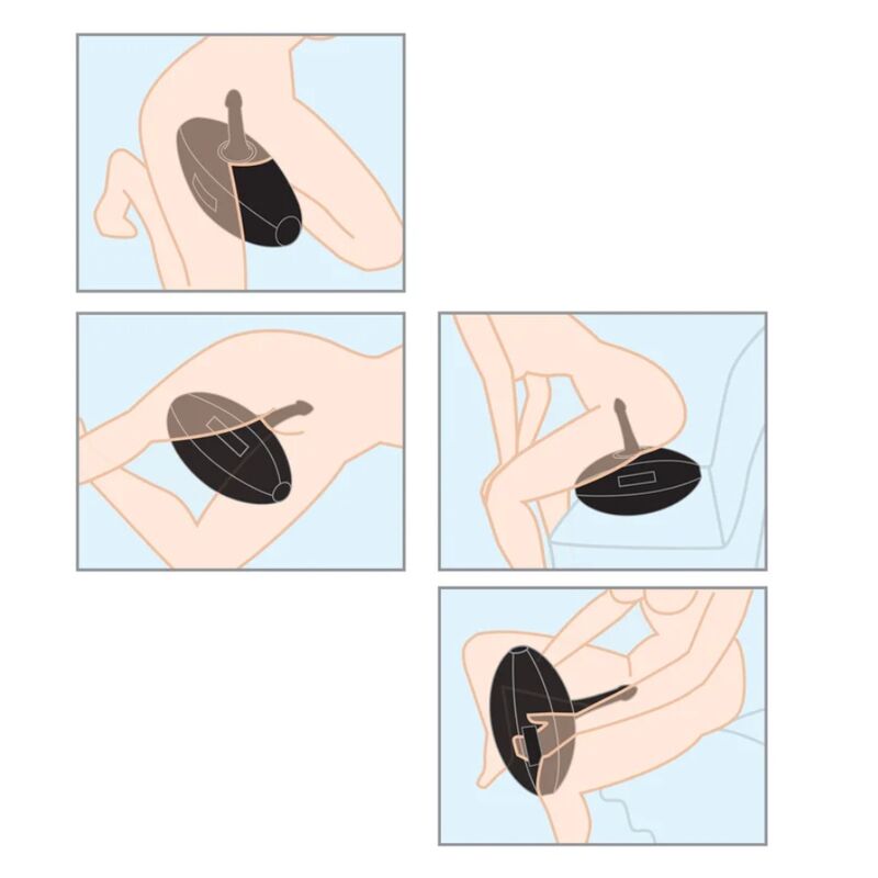 BODY DOCK BOULE GONFLABLE AVEC GODEMICHET NOIR 41,9 CM