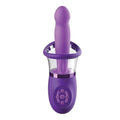 Vibrateur lapin Fantasy for Her Pro Plus Ultimate Pleasure violet, vue de face avec anneau de succion transparent