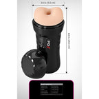 Infographie des dimensions du masturbateur anal PDX Extreme Wet Bussies : hauteur 20,3 cm, diamètre extérieur 9,1 cm
