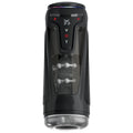 Masturbateur automatique PDX Elite Moto-Bator Pro vu de face, tunnel interne à billes visible à travers la fenêtre transparente