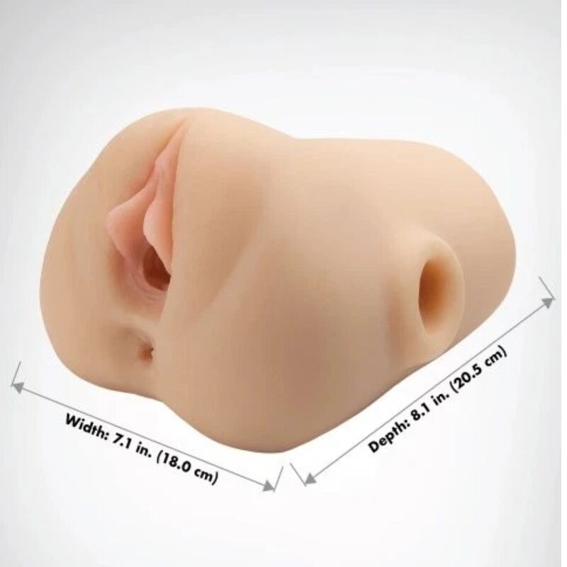 Schéma des dimensions du PDX Plus Pussy Pounder : largeur 18 cm, profondeur 20,5 cm