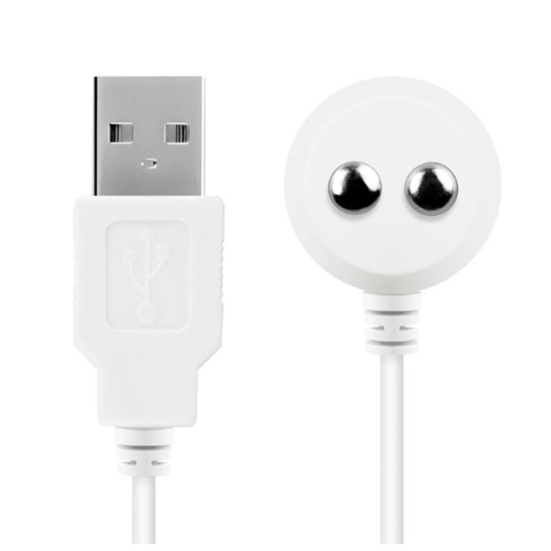 Câble de charge magnétique blanc à connecteur USB