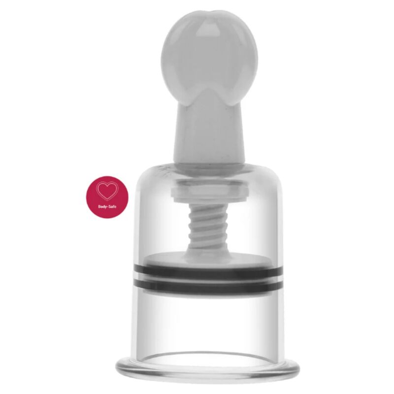 Ventouse transparente mamelon et clitoris She.E.O, vue de face seule