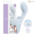 Anya stimulateur multifonctionnel lavande — packaging et rendu du produit avec détail du mouvement oscillant du stimulateur clitoridien et de la charge magnétique