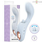 Anya stimulateur multifonctionnel lavande — packaging et rendu du produit avec détail du mouvement oscillant du stimulateur clitoridien et de la charge magnétique