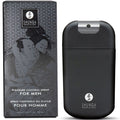 Boîte et flacon noir du spray Shunga Contrôle du Plaisir pour homme, présentés côte à côte