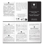 Notice multilingue du spray Shunga Contrôle du Plaisir, avec mode d'emploi et liste des ingrédients