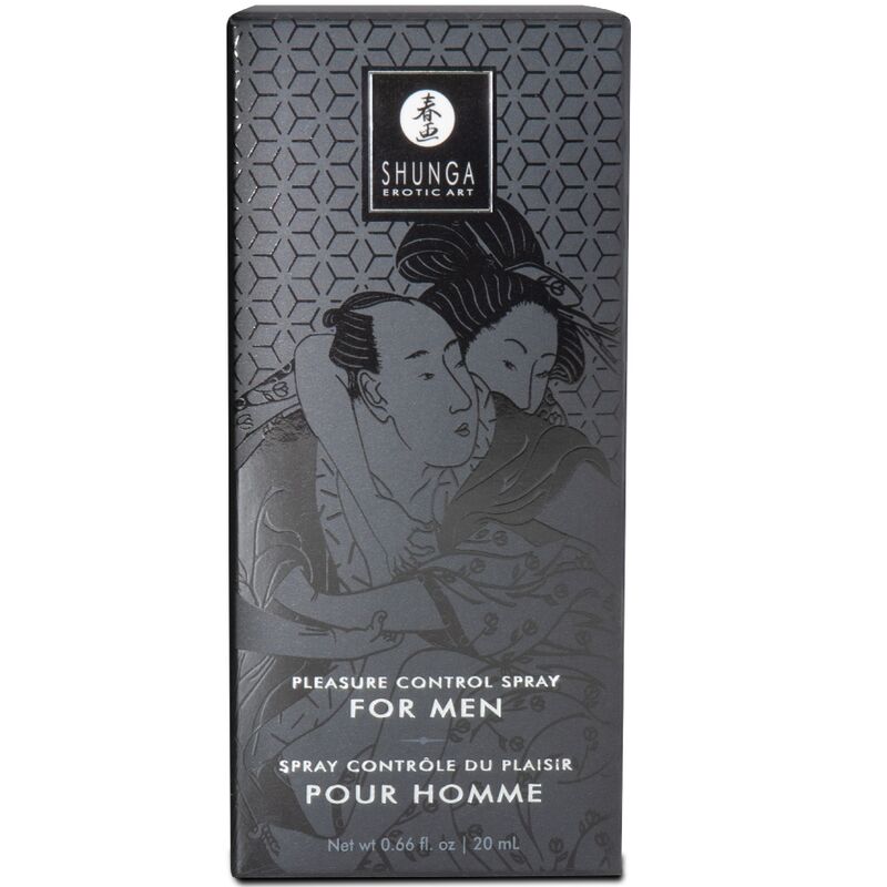 Boîte du spray Shunga Contrôle du Plaisir pour homme, vue de face
