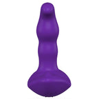 Stimulateur anal violet, vue de face montrant la forme incurvée et la large base