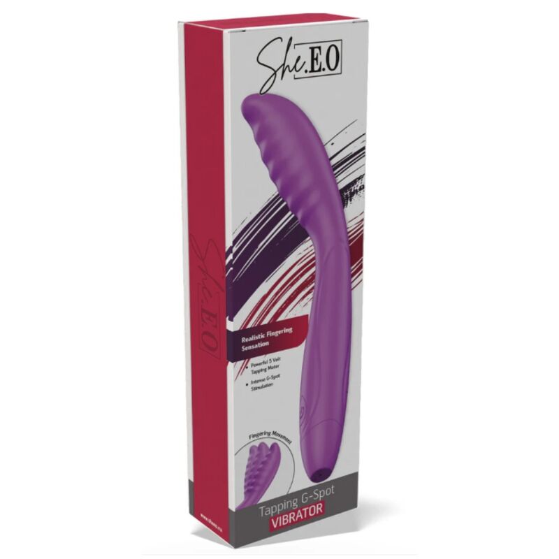 Emballage She.E.O Tapping G-Spot Vibrator, vue de face