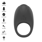 Animation des caractéristiques de l'anneau Merlotte : moteur puissant, vibration forte, matière body-safe, recharge USB, nettoyage facile, silicone doux, flexible