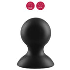 Ventouse en silicone noir She.E.O avec pictogrammes presser pour aspirer et body-safe