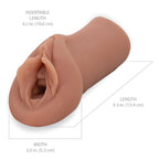 Infographie dimensions : longueur insérable 10,6 cm, longueur totale 13,4 cm, largeur 5,2 cm.