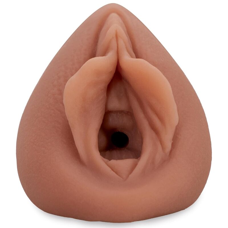 Même ouverture moulée vue de face en cadrage plus serré, détail des replis internes.