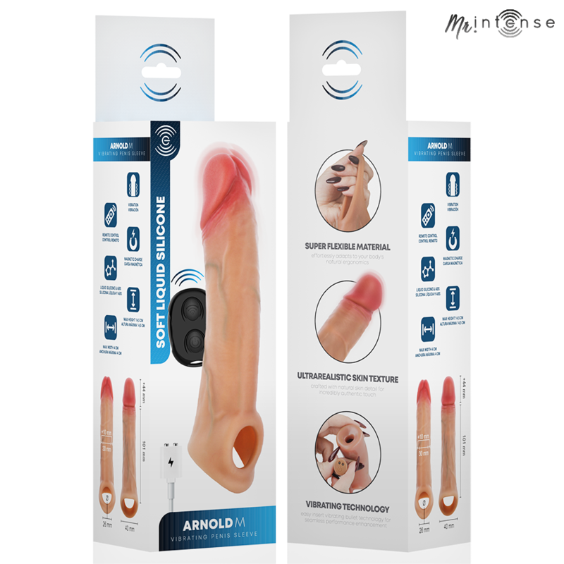 Gaine à pénis vibrante Arnold Mr Intense silicone avec téléc — vue principale 2