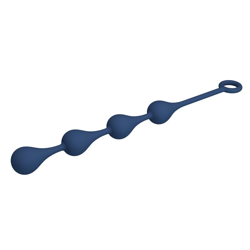Perles anales MR Play bleues en silicone