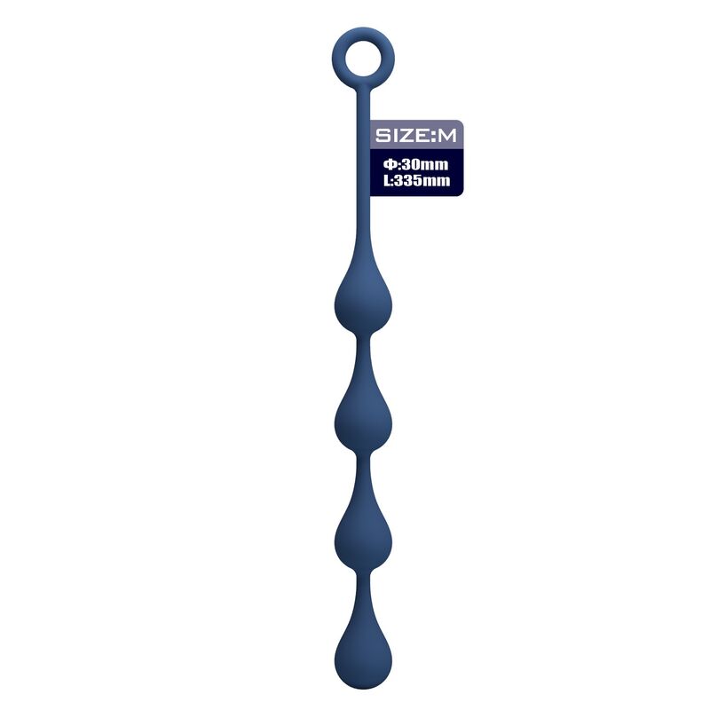 Perles anales MR Play bleues en silicone