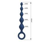 Blaue MR Play Analperlen mit Plug, 20,4 cm
