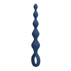 Blaue MR Play Analperlen mit Plug, 20,4 cm