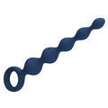 Blaue MR Play Analperlen mit Plug, 20,4 cm