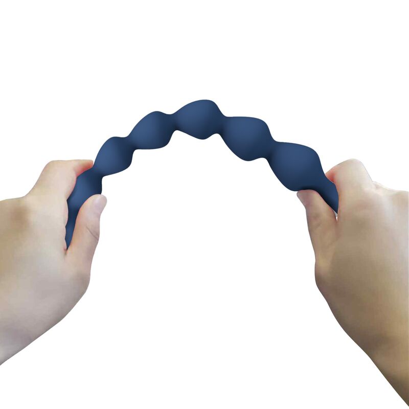 Perles anales MR Play bleues avec plug 26,7 cm