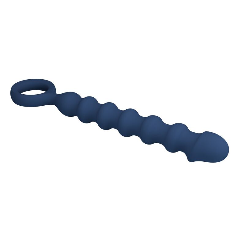 Perles anales MR Play bleues avec plug 28,5 cm